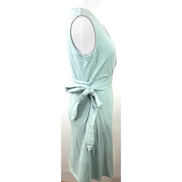 Toad&Co Women's Blue Striped Cue Wrap Dress Size Medium - Picture 3 of 8